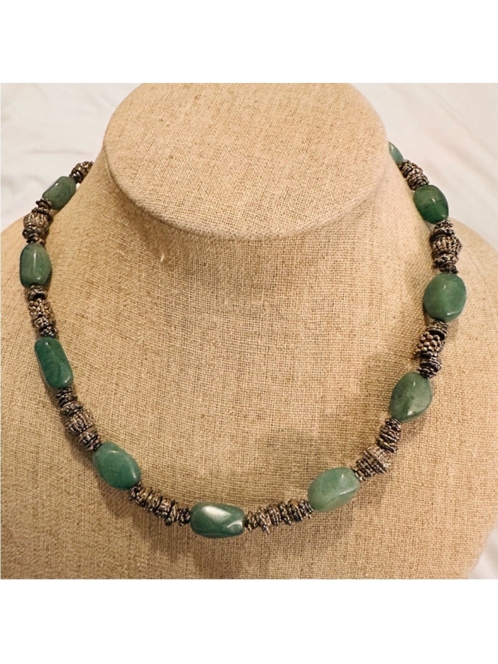 Carol for Eva Graham | Necklace | Green & Silver Necklace